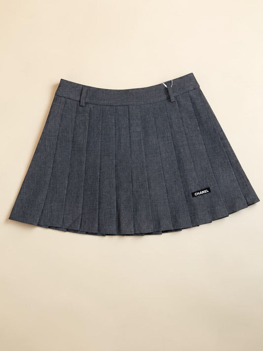 CHANEL Tennis/Schoolgirl Style Pleated Skirt
