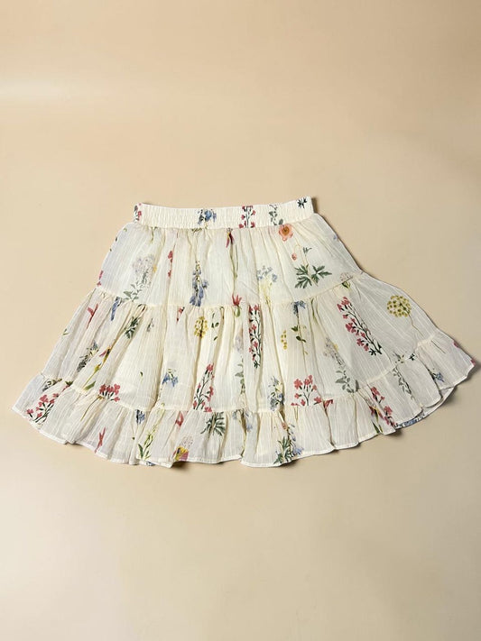 Floral Layered Mini Skirt