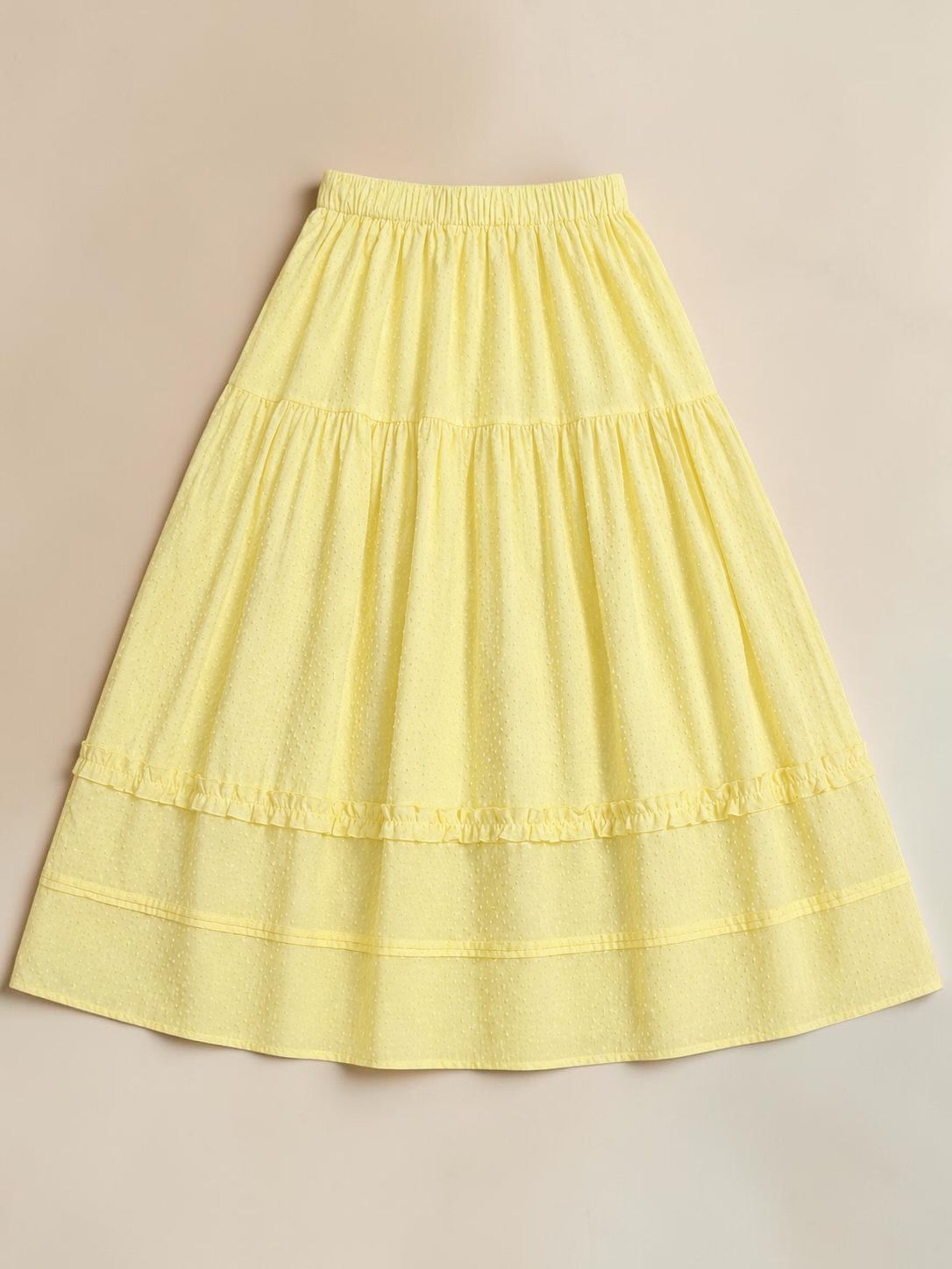 Tiered Flare Long Skirt