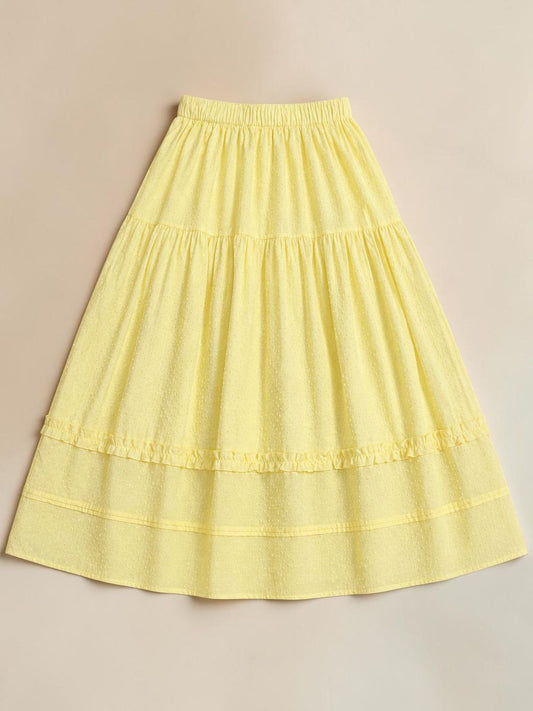 Tiered Flare Long Skirt