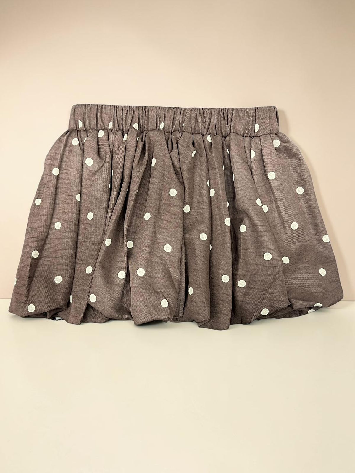 Polka Dot Bubble Mini Skirt