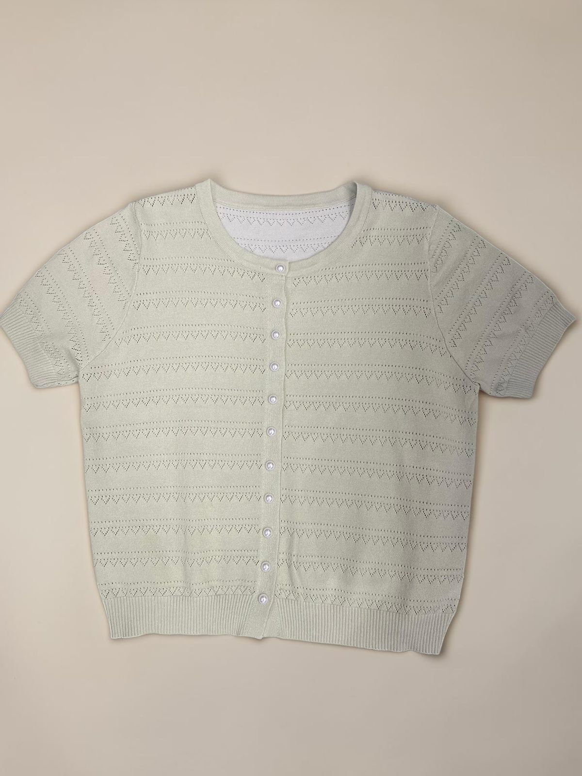 Women’s Pointelle Knit Button-Up Cardigan