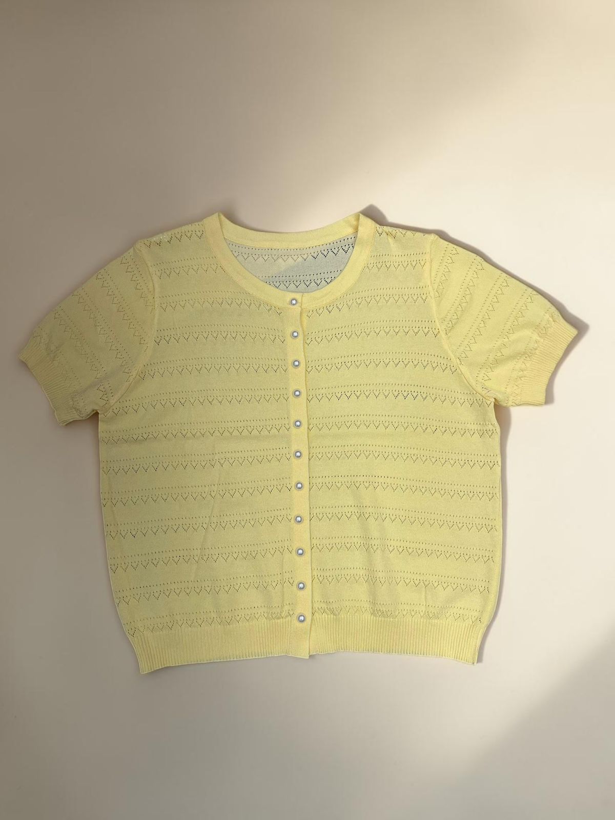 Women’s Pointelle Knit Button-Up Cardigan