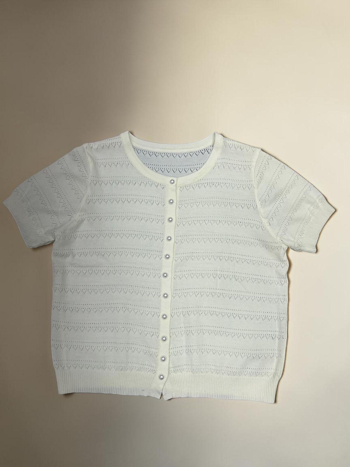 Women’s Pointelle Knit Button-Up Cardigan