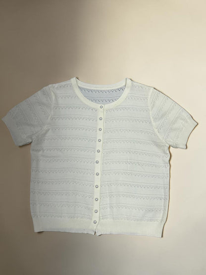 Women’s Pointelle Knit Button-Up Cardigan