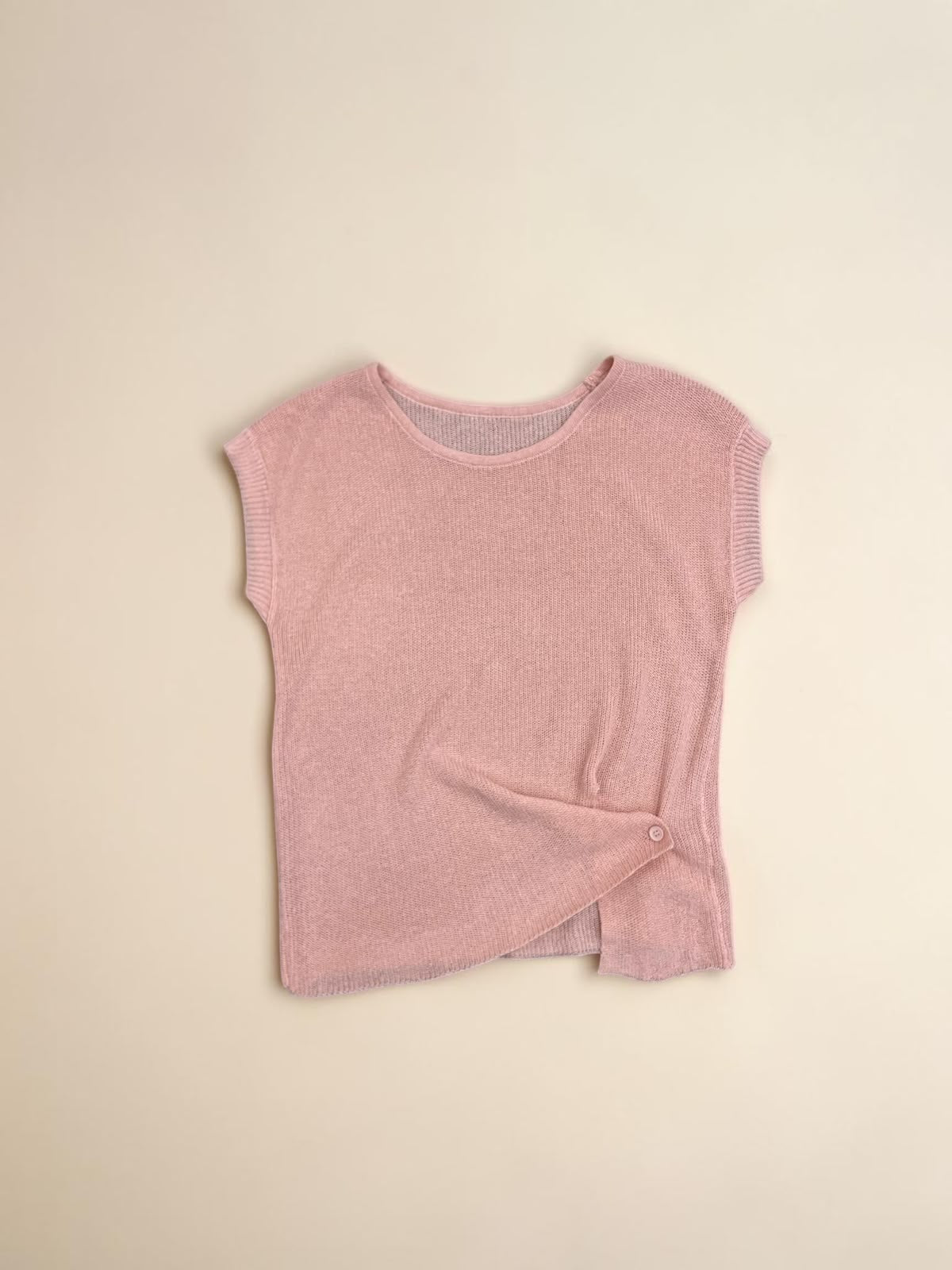 Women's Textured Knit Cap Sleeve Top