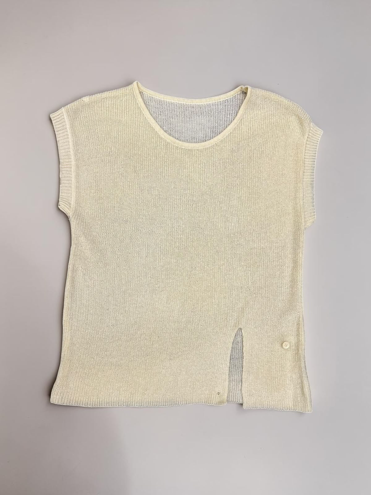 Women's Textured Knit Cap Sleeve Top