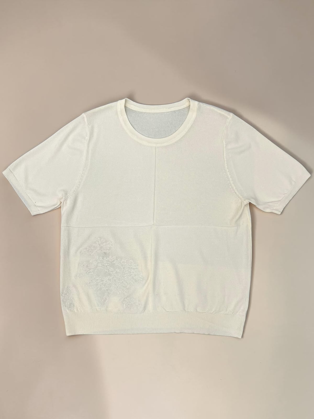 Nature Embroidered Knit T-Shirt