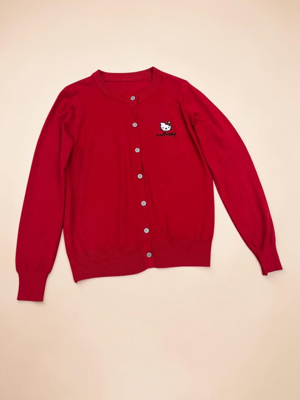 Hello Kittty Embroidered Knit Cardigan