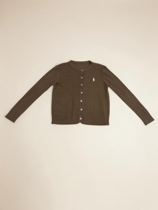 Classic Cable Knit Button-up Cardigan