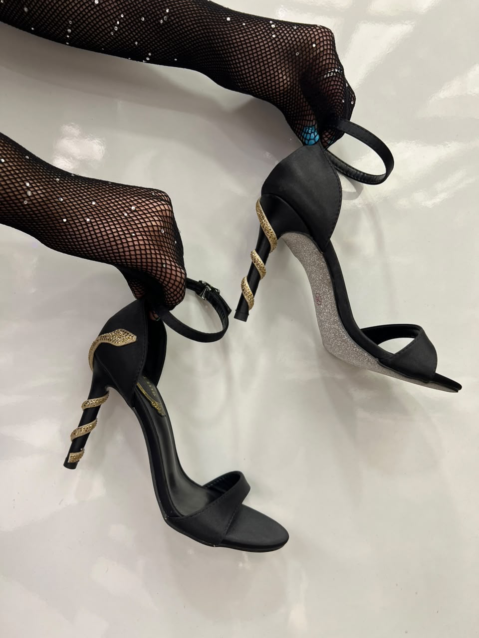 Bella Crystal Heel Pumps