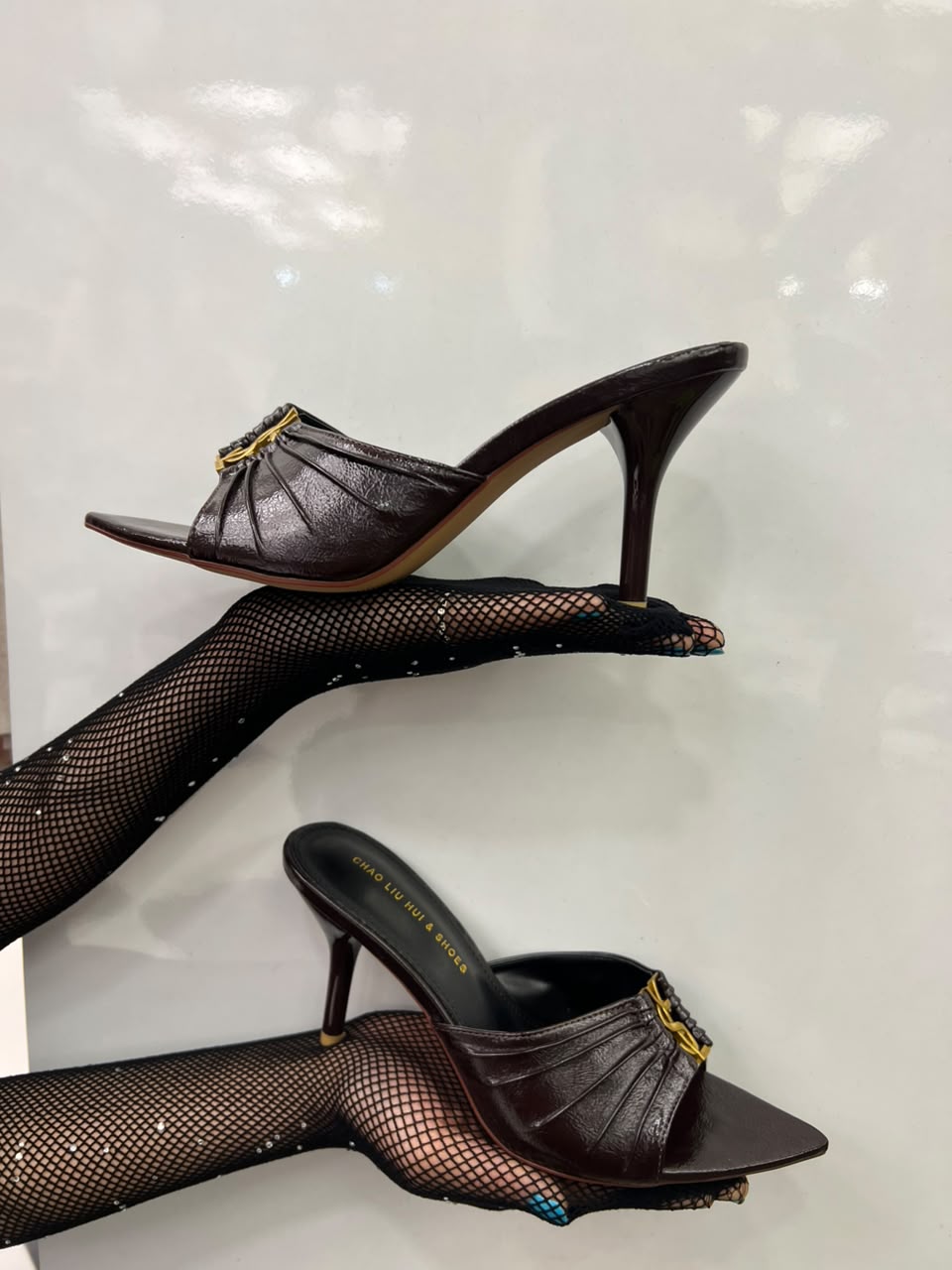 Glam Pleated High Heels