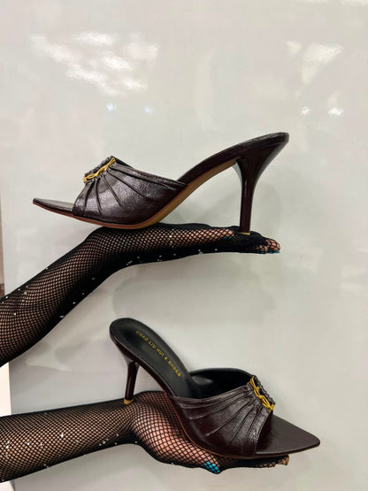 Glam Pleated High Heels