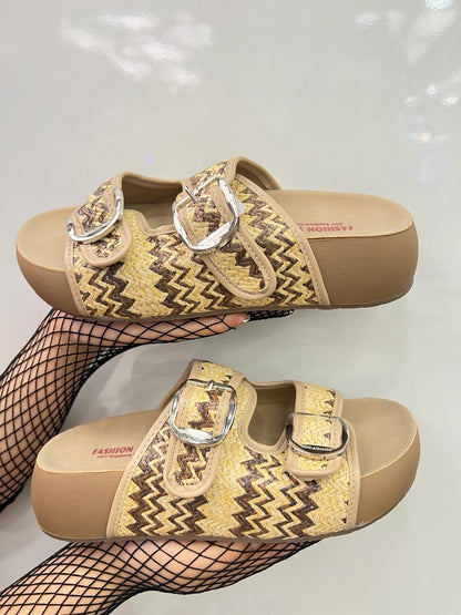 Classic Double Buckle Comfort Slides