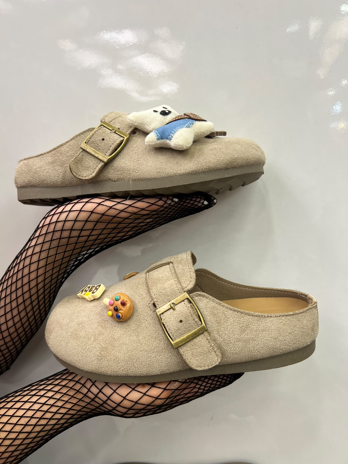 Boston -Style Suede Clogs