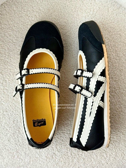 Onitsuka Tiger Mexico 66 Mary Jane-Black/Cream