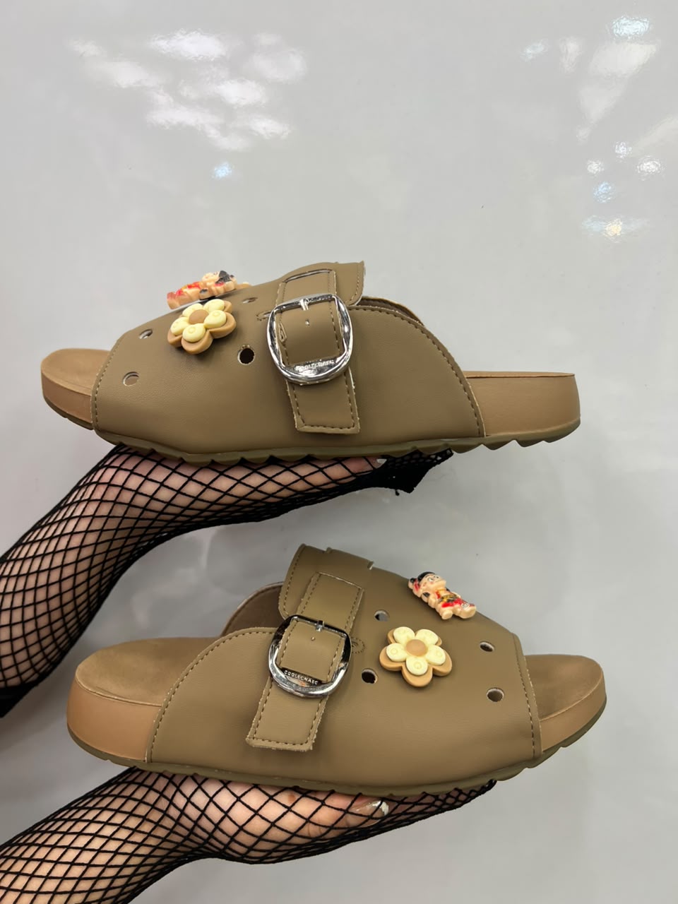 Buckle Comfort Slides Sandal