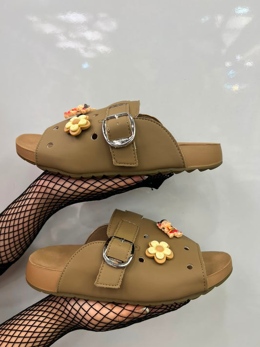 Buckle Comfort Slides Sandal