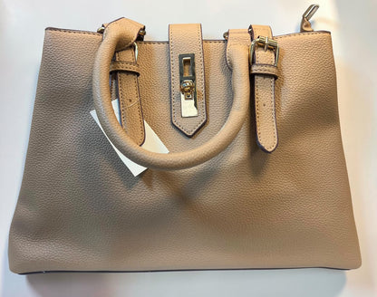 Elegant Taupe Leather Tote Bag