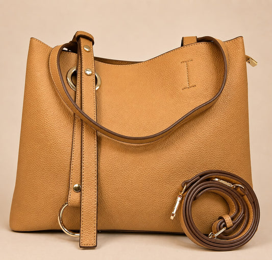 Classic Pebbled Leather Shoulder Tote