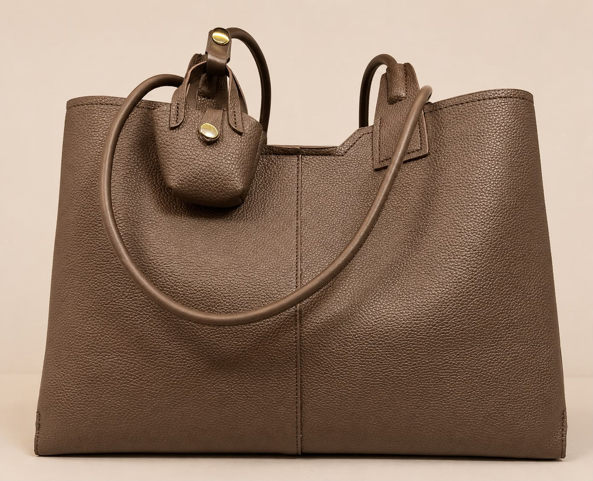 Tote Bag With Mini Bag Charm