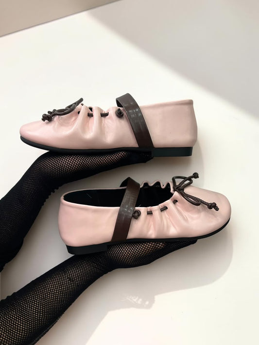 Ruched Mary Jane Ballet