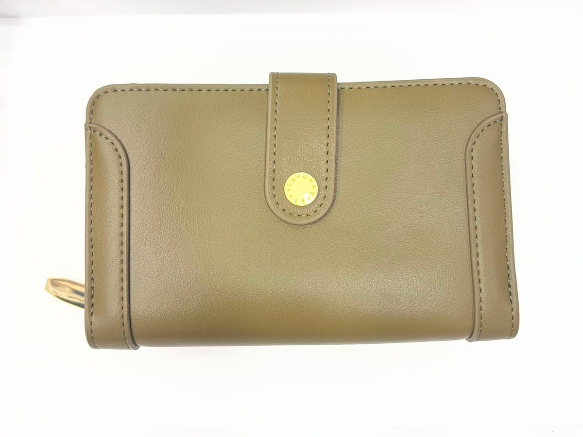 Taupe Elegance Snap Zip Wallet