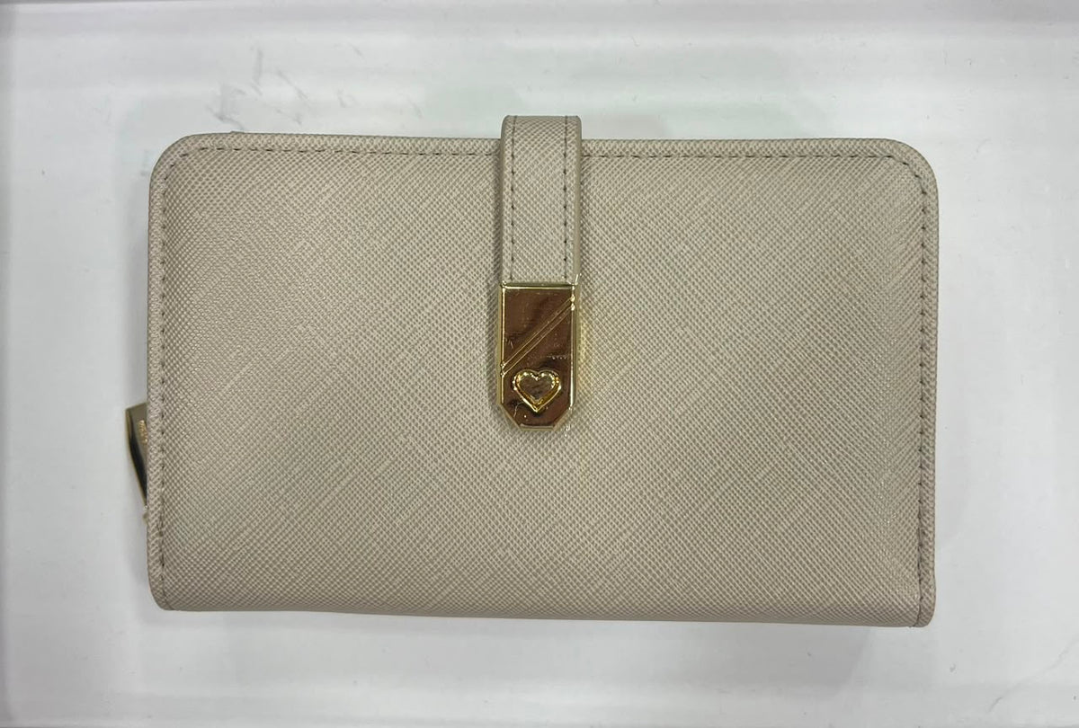 Ivory Heart Clasp Wallet
