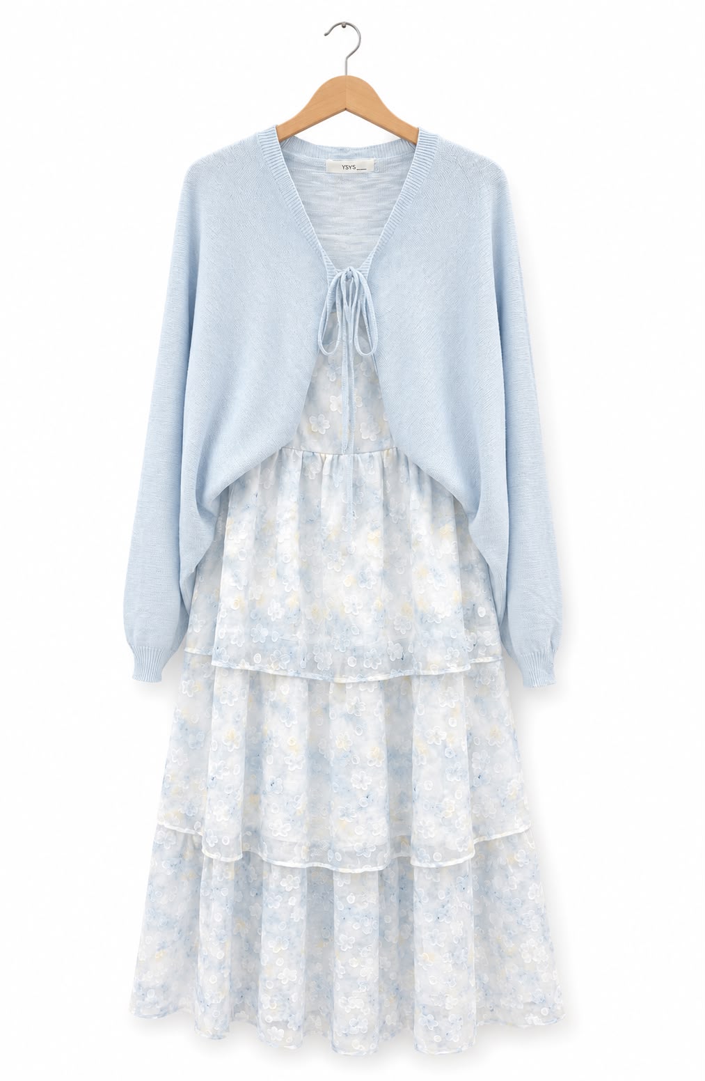 Dress with Kint Cardigan