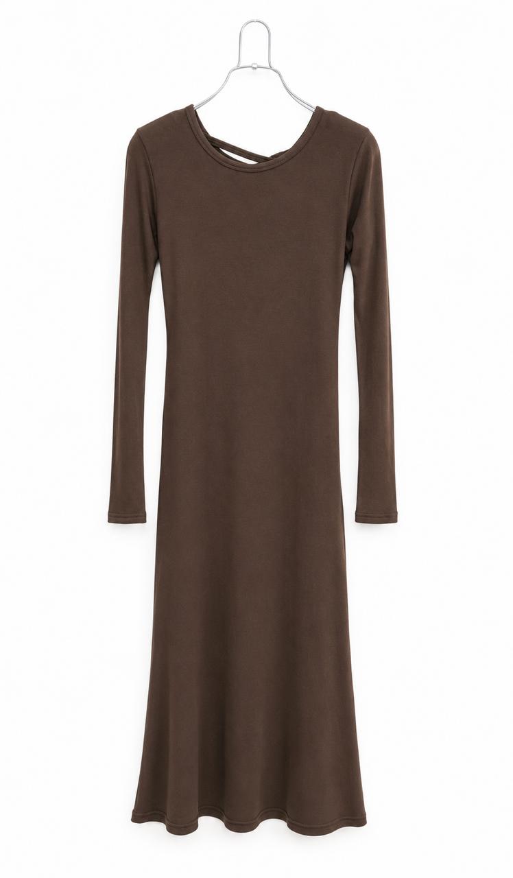 Cocoa Cross Back Midi Dress