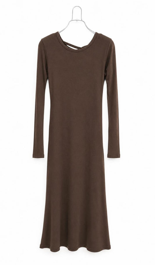 Cocoa Cross Back Midi Dress