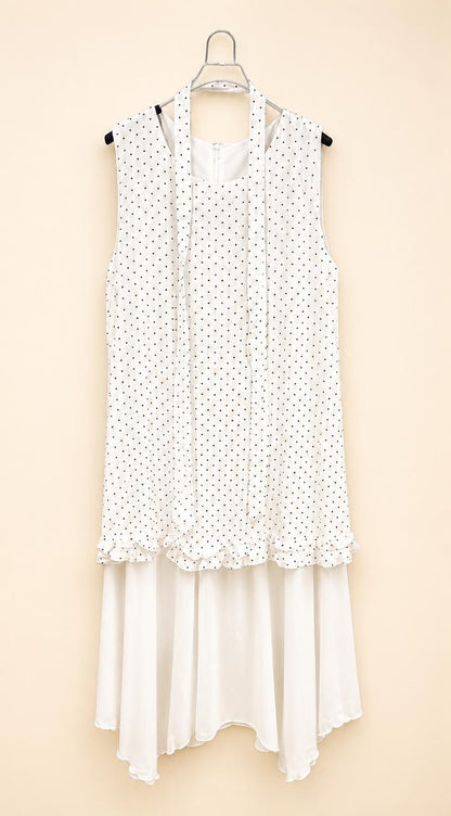 Polka Chiffon Ruffle Dress