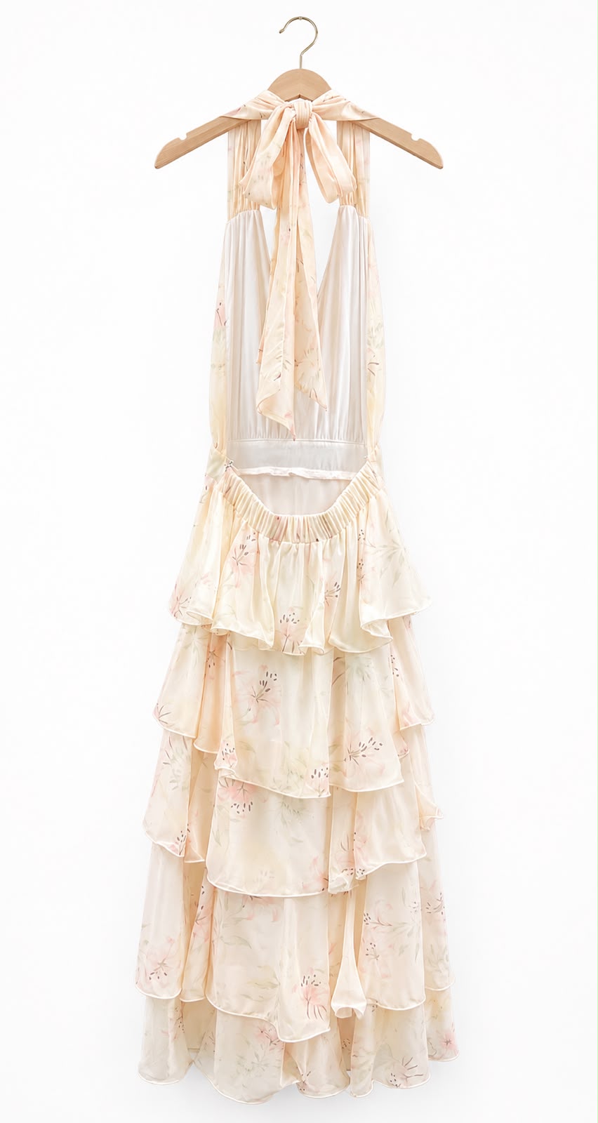 Blush Blossom Tiered Maxi Dress