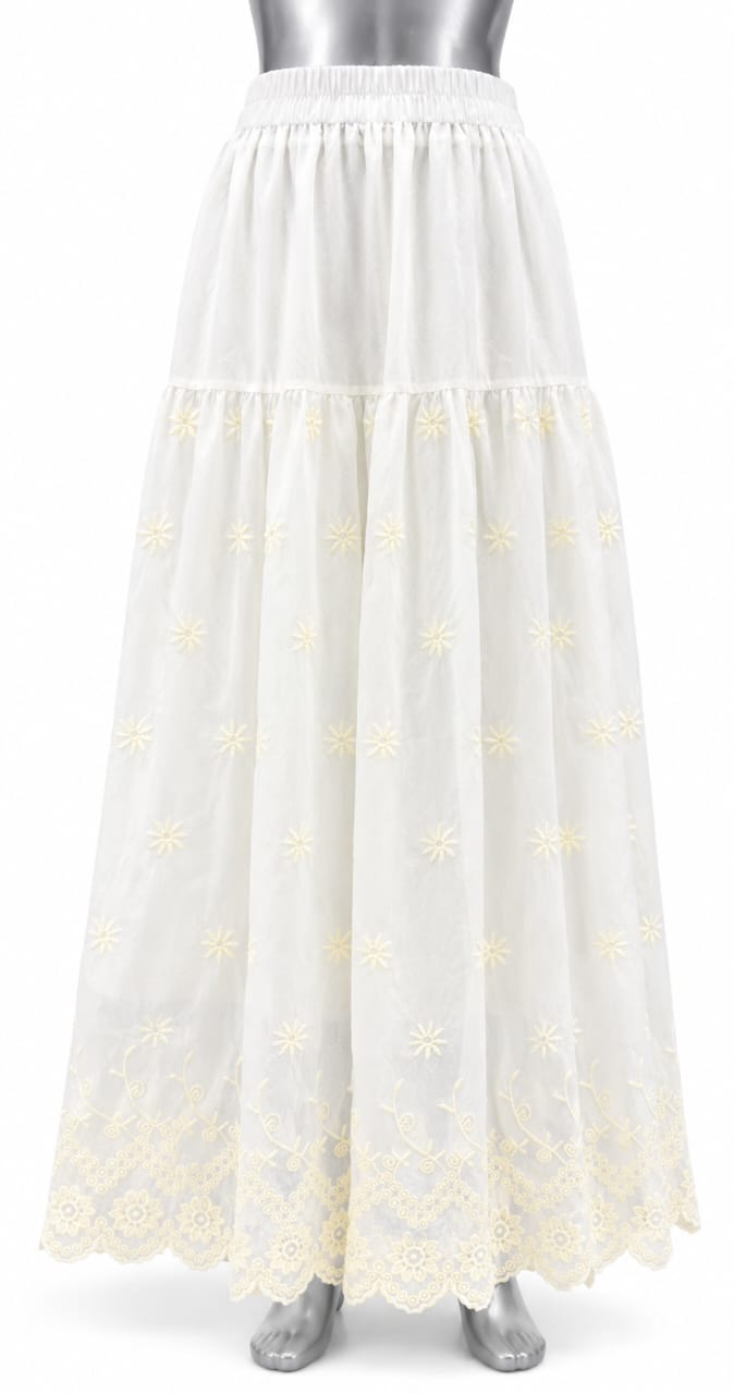 Embroidered Maxi Skirt
