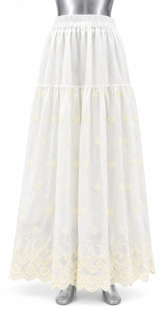 Embroidered Maxi Skirt
