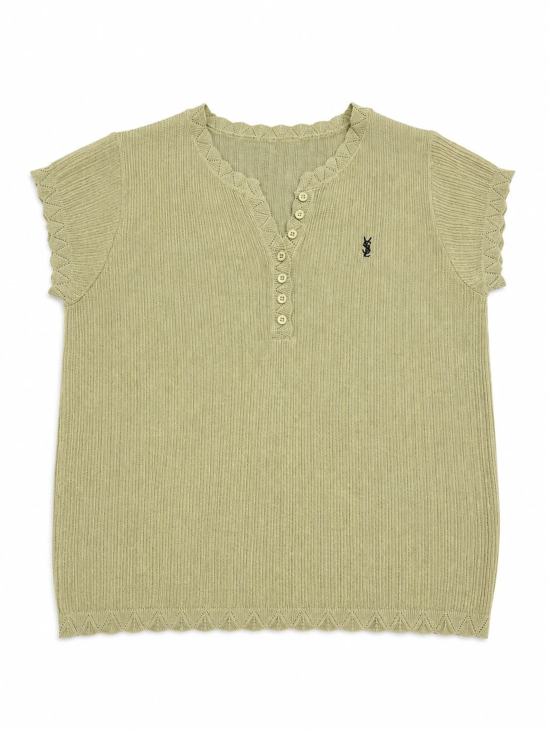 Ribbed Henley Top