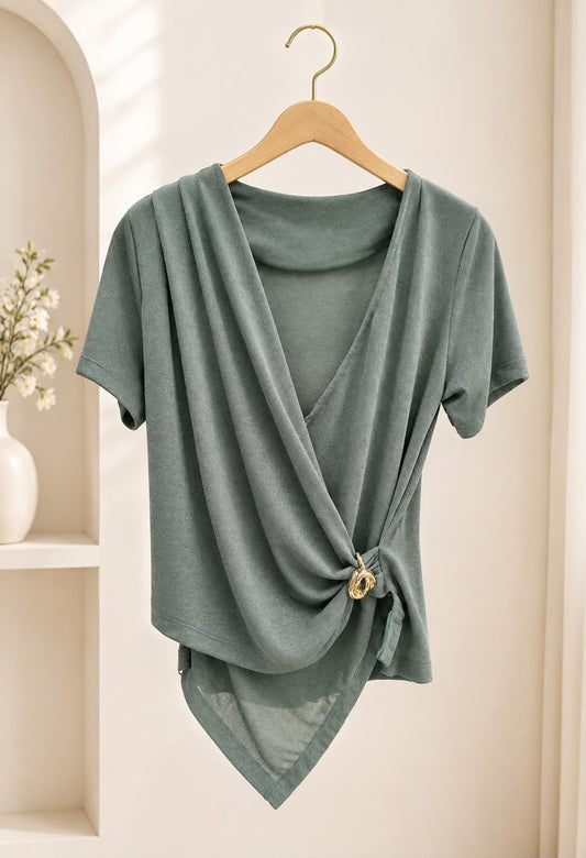 Sage Elegance Top