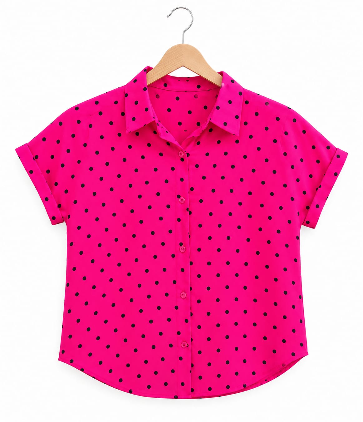 Polka Pop Collared Shirt