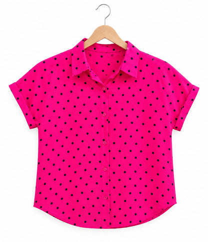 Polka Pop Collared Shirt