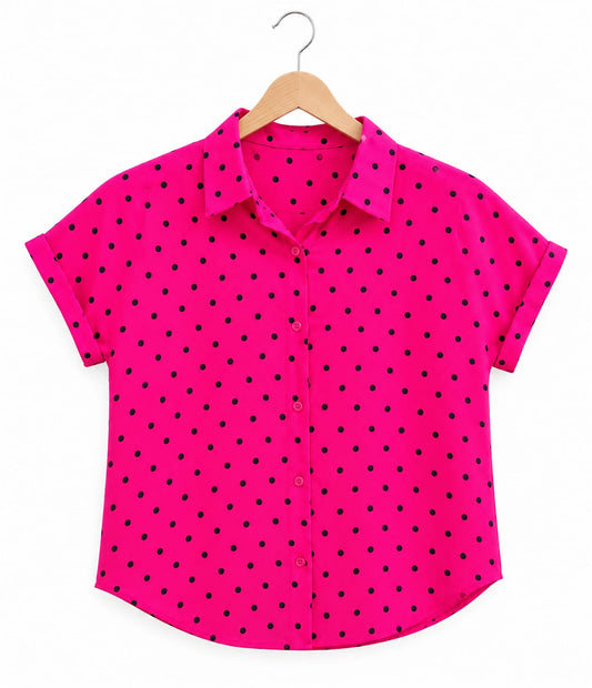 Polka Pop Collared Shirt