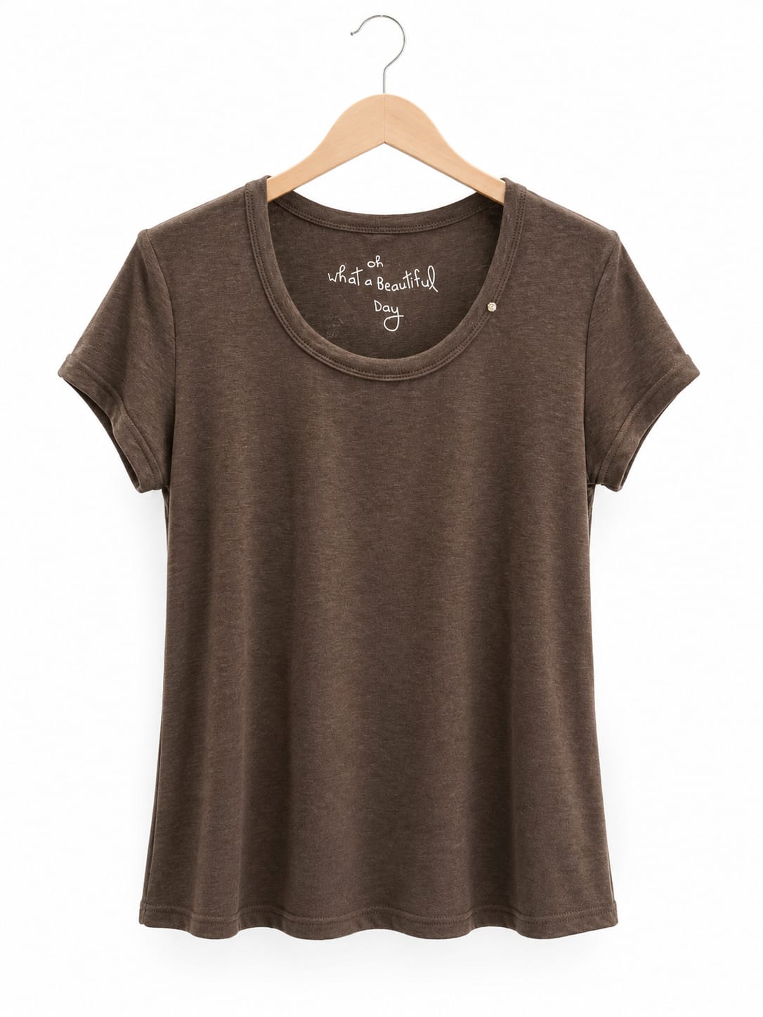 Classic Taupe Crew Neack T-Shirt