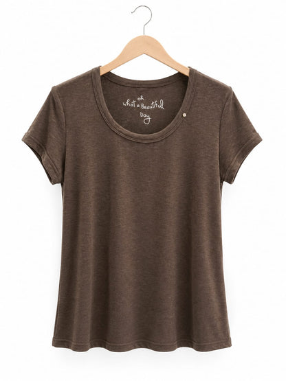 Classic Taupe Crew Neack T-Shirt