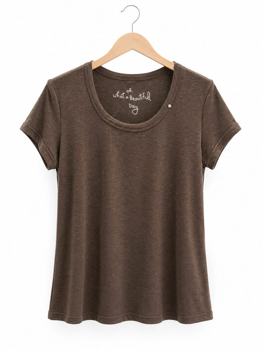 Classic Taupe Crew Neack T-Shirt
