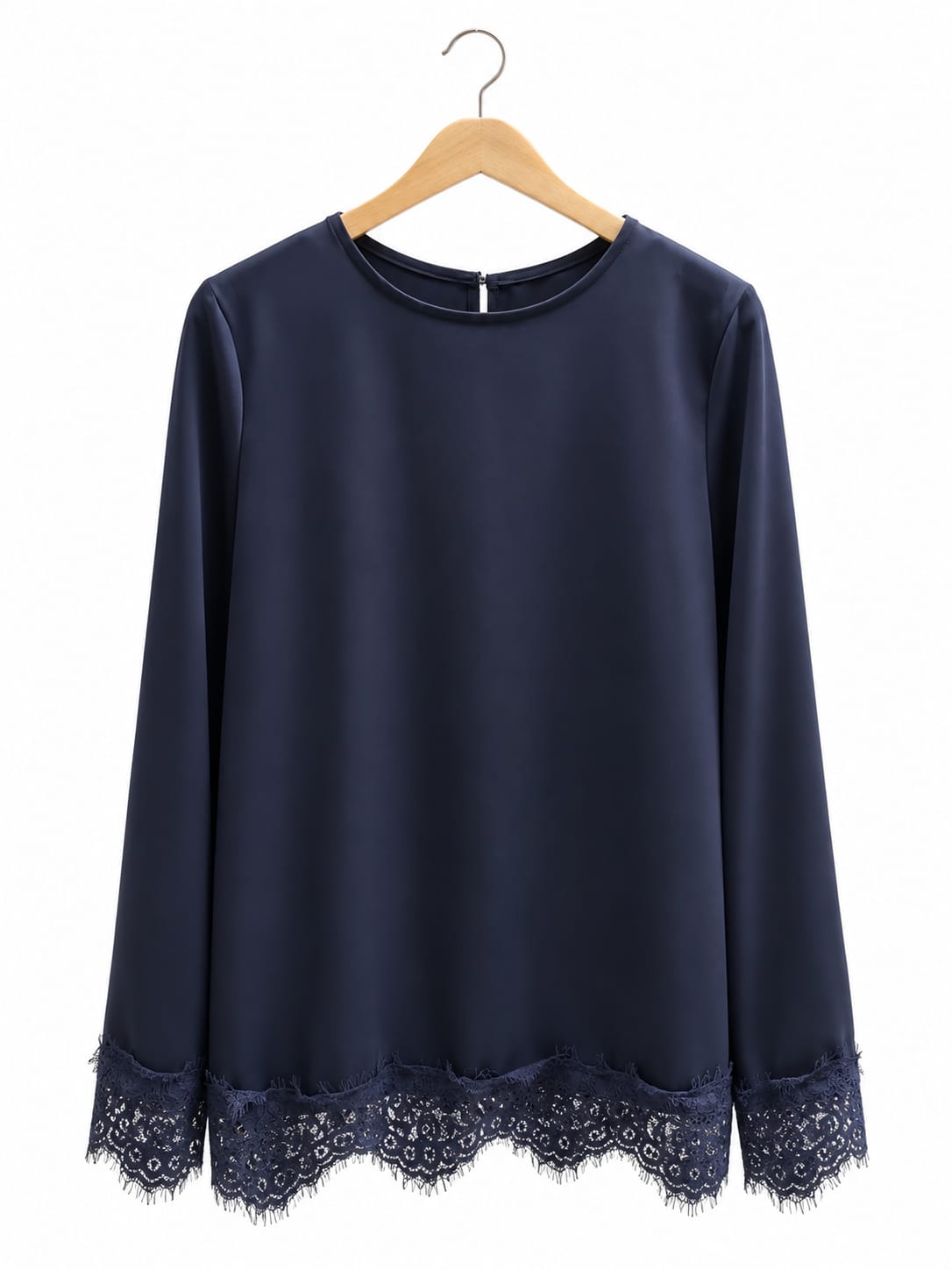 Velvet Lace Hem Top