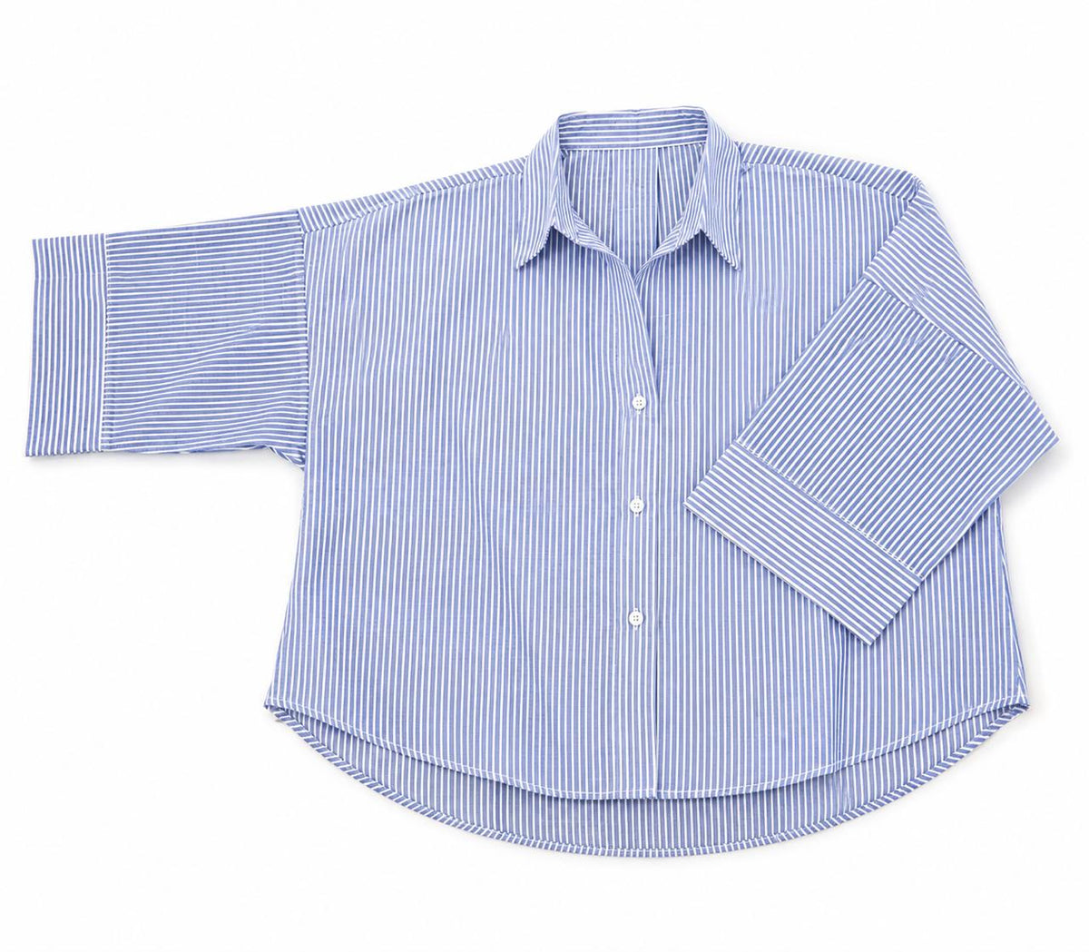 Blue Pinstripe Button -Up Shirt
