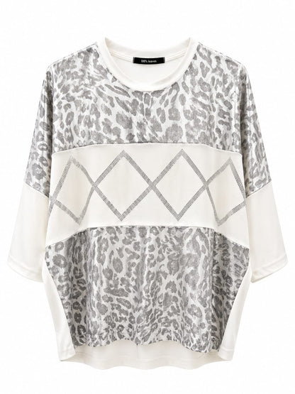 Leopard Diamond Top