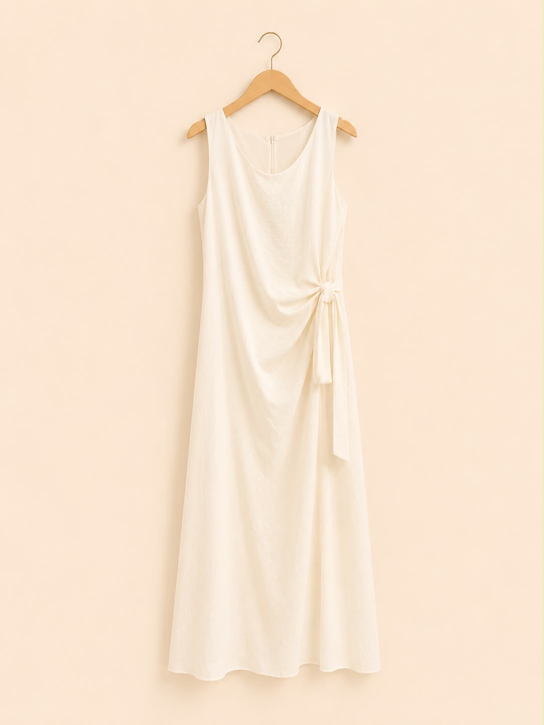 Draped Knot Maxi Dress