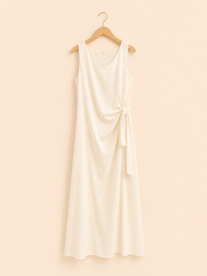 Draped Knot Maxi Dress