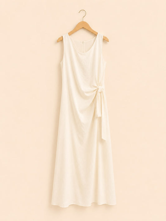 Draped Knot Maxi Dress