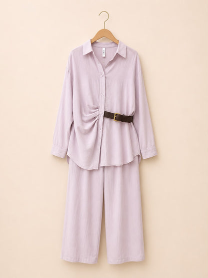belted wrap co-ord set